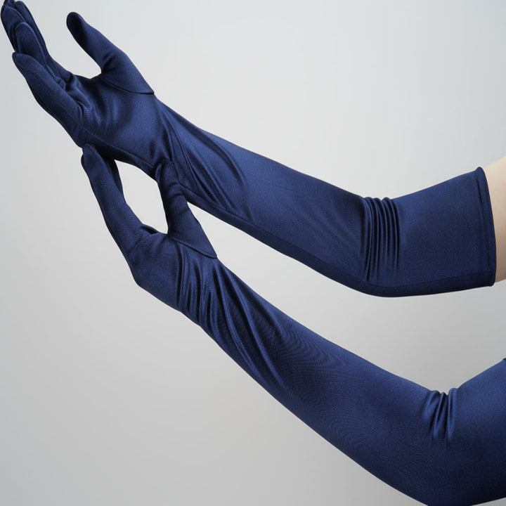 Kalsten | Satin Opera Gloves Women Long Elbow Length Costume