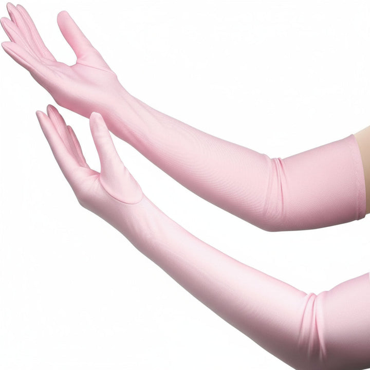 Kalsten | Satin Opera Gloves Women Long Elbow Length Costume