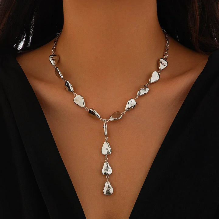 Kalsten | Modern Stone Inspired Lariat Necklace