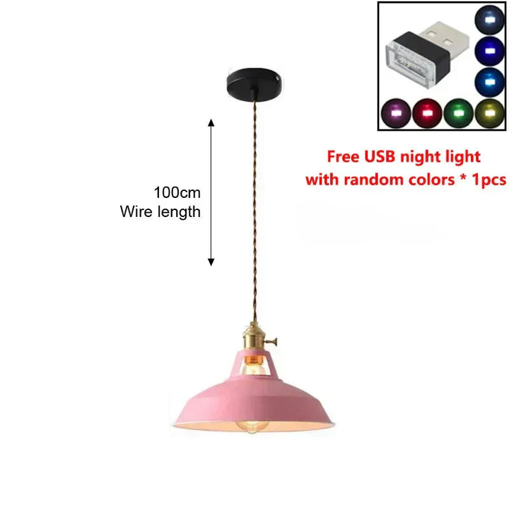 LED Iron Chandelier Pendant Lamp - Vintage Hanging Light | Kalsten