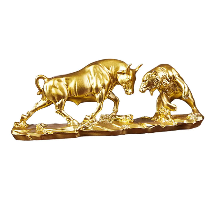 Kalsten | Feng Shui Bear and Bull Statue, Bull Figure, Collection Cow Sculptures Animal