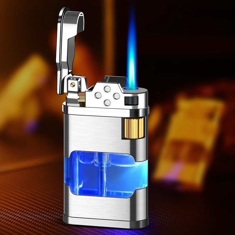 Blue Flame Metal Windproof Gas Lighter | Kalsten