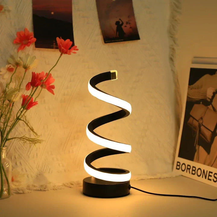 Modern Spiral LED Table Lamp | Kalsten