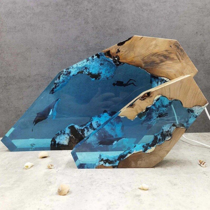 Deep Sea Adventure Resin Diver Lamp Decor | Kalsten