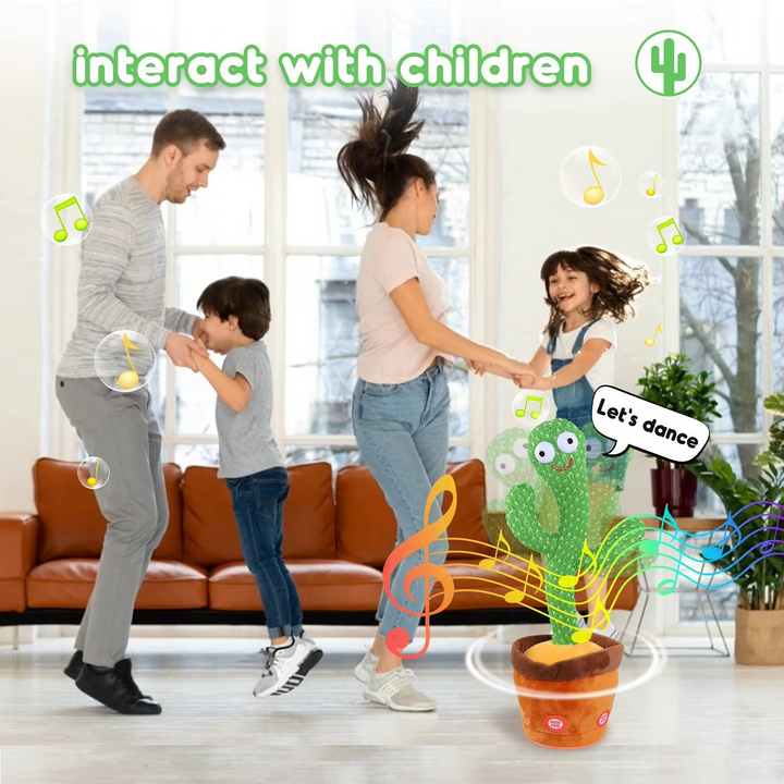 Kalsten | Interactive Sing & Dance Cactus Plush Toy with 120 Songs