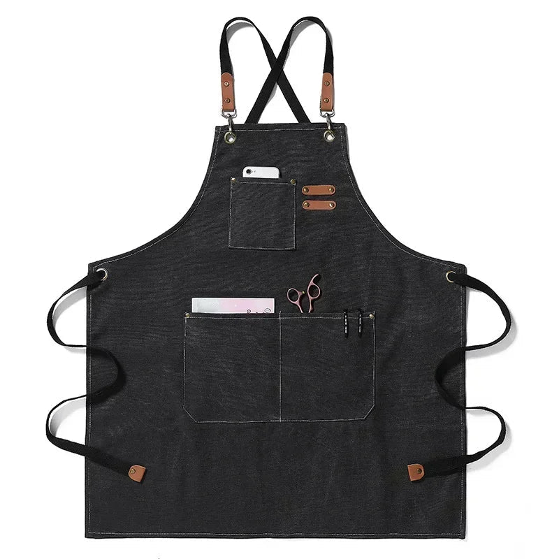 Canvas apron with pockets, adjustable, Unisex | Kalsten