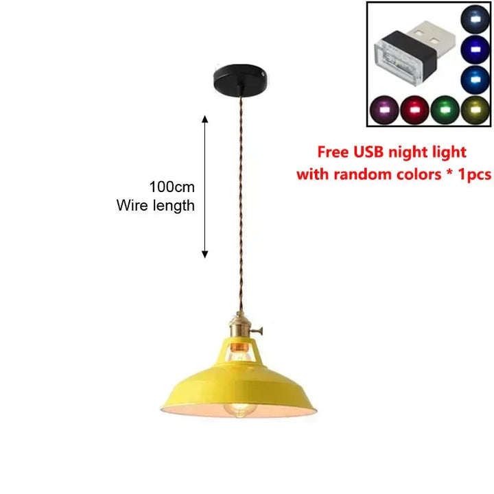LED Iron Chandelier Pendant Lamp - Vintage Hanging Light | Kalsten