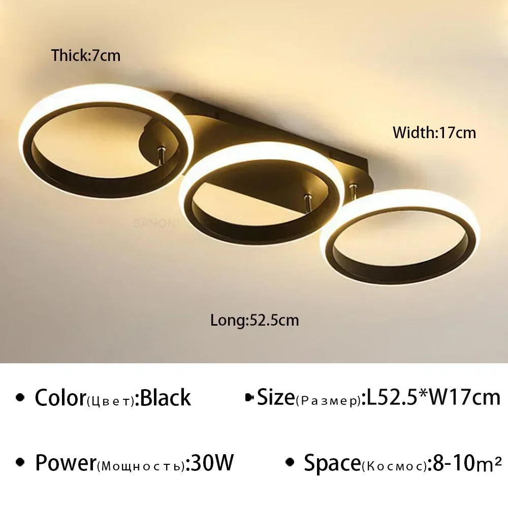 Modern LED Ceiling Light Chandelier – Stylish Multi-Head Ring Light for Bedroom, Living Room, Hallway, Dining Room & Indoor Spaces | Kalsten