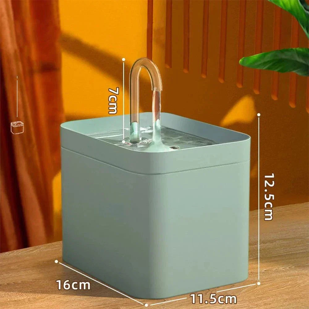Skanto | Ultra-Quiet Pet Water Fountain with Intelligent Filtration - 1,5 l Stainless Steel