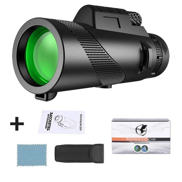 Kalsten | 80x100 HD Zoom Monocular Telescope: Powerful portable binoculars for hunting, camping, and outdoor exploration