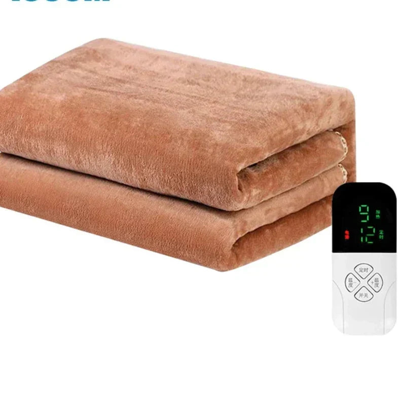 Electric heating blanket with thermostat control 220V - Intelligent temperature control for even heat and comfort on cold days | Kalsten