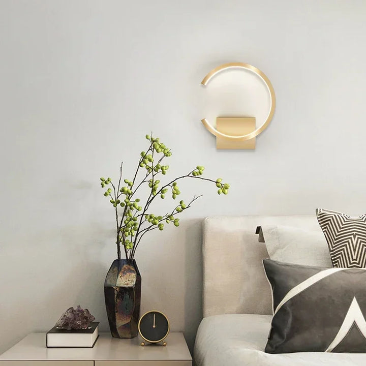 Modern LED Wall Lamp – Nordic Style Black, White, and Gold Wall Lighting for Living Room, Bedroom, Aisle, and Home Decor | Kalsten