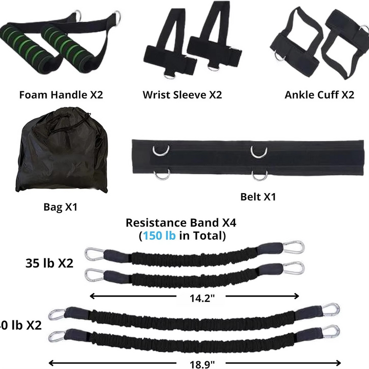Kalsten | Resistance Training Belt Set for Leg and Core Strength