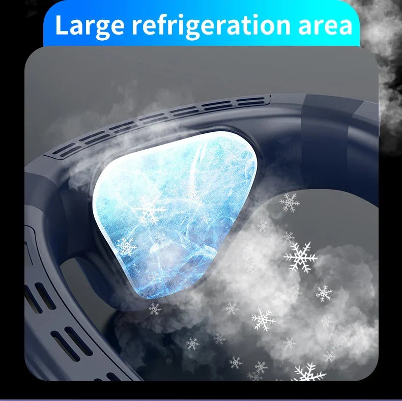 Portable Neck Fan 5200mAh – Rechargeable Wearable Semiconductor Cooling Fan, Personal Outdoor Neck Air Conditioner | Kalsten
