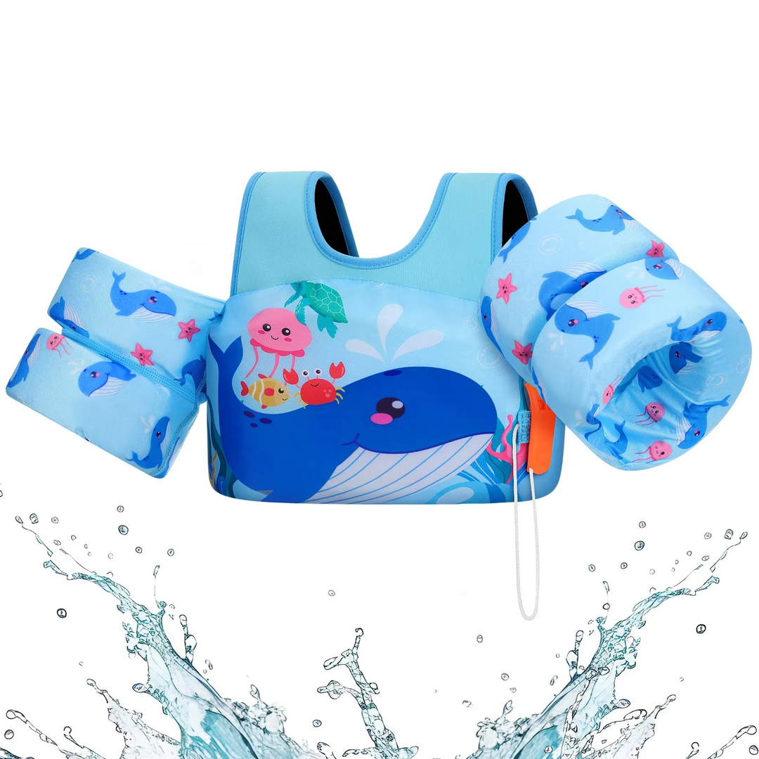 Kalsten | Kids Foam Life Vest with Arm Floats and Safety Whistle for Swimming and Kayaking