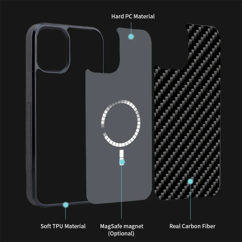 Kalsten | Magsafe Carbon Fiber Shockproof iPhone Case