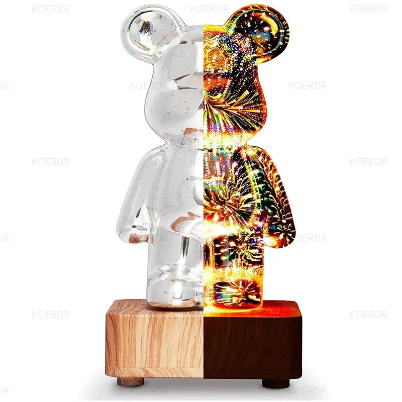 Magical 3D Fireworks Projection Mood Lamp - StarBear | Kalsten
