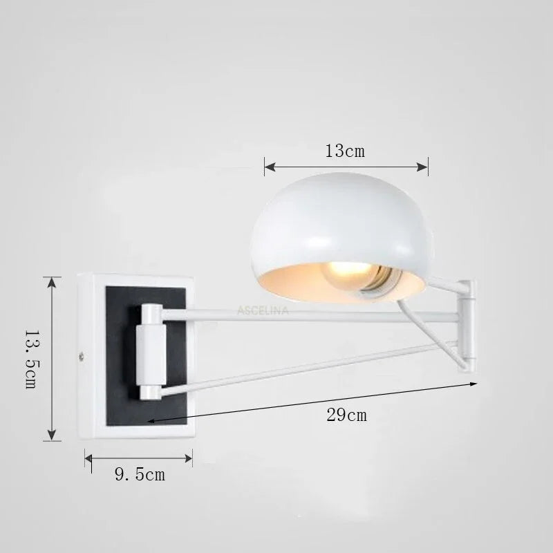 Modern Foldable LED Wall Lamp – Retractable Eye-Protective Wall Light for Bedroom, Study, Living Room, and Bathroom | Kalsten