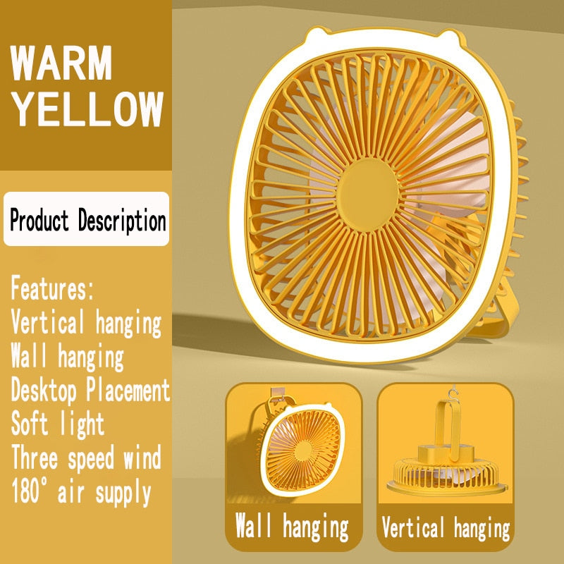 Compact Easy Mini Night Lamp USB Air Cooler - Image 2