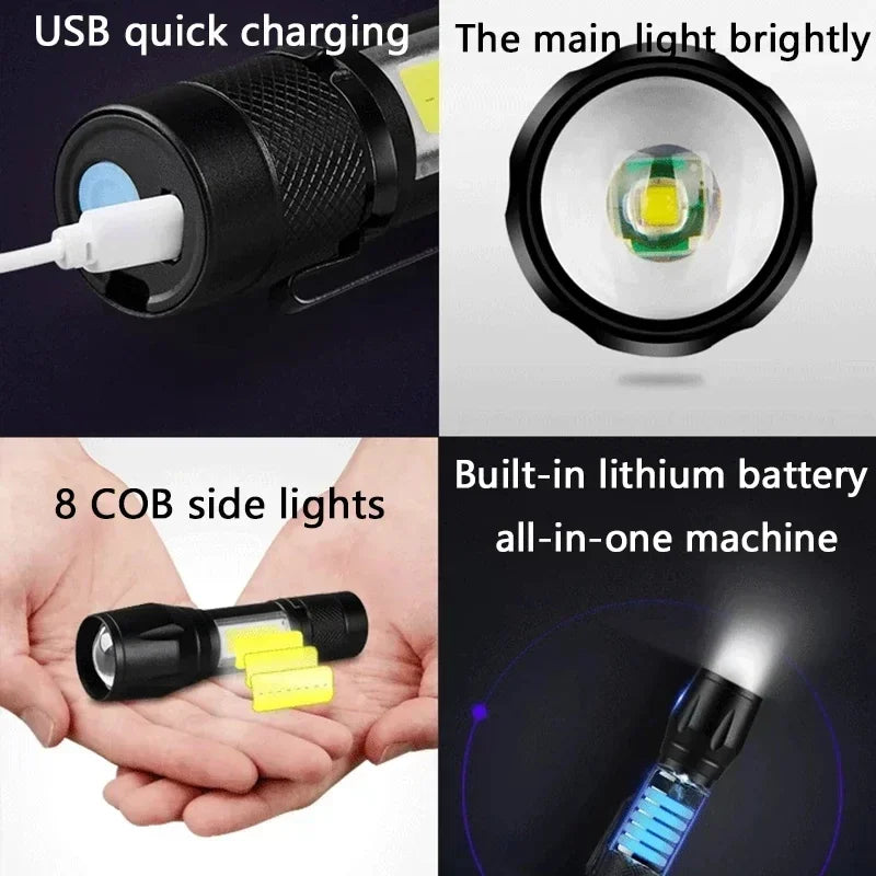 Mini Tactical Camping Rechargeable Flashlight | Kalsten