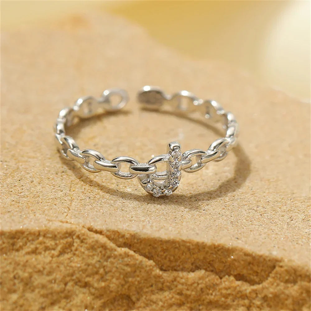 Kalsten | Dainty Diamond Letter Initial Ring