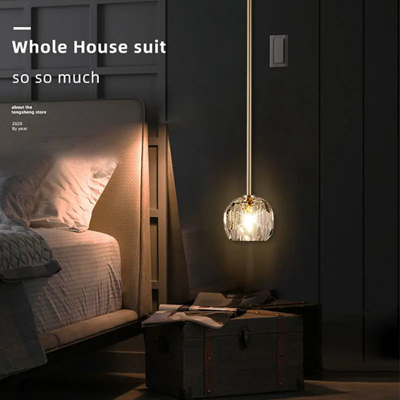 LED Nordic Modern Small Chandelier G9 AC90-260V Bedroom Bedside Chandelier Dining Room Living Room Bar Creative Crystal Light | Kalsten