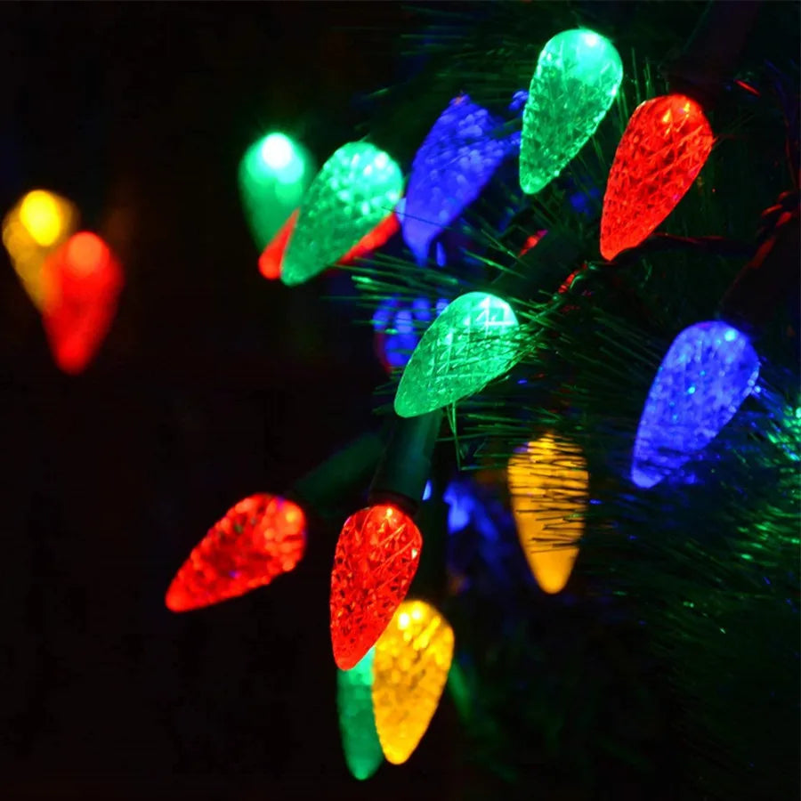 Luxury Christmas Wreath with 8 Light Modes