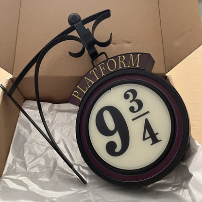 Skanto | Harry Potter 9 3/4 Figurine Bedside Lamp LED Magic Wall Lights Platform Hogwarts 3D Lamp Harry's Room Decor Kids Birthday Gift