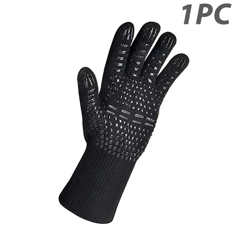 Kalsten | ThermaGrip Heat Resistant Grill Glove | Silicone & Cotton | Non-slip & fireproof up to 800 °C | For Grill, Oven & BBQ | 1 Piece