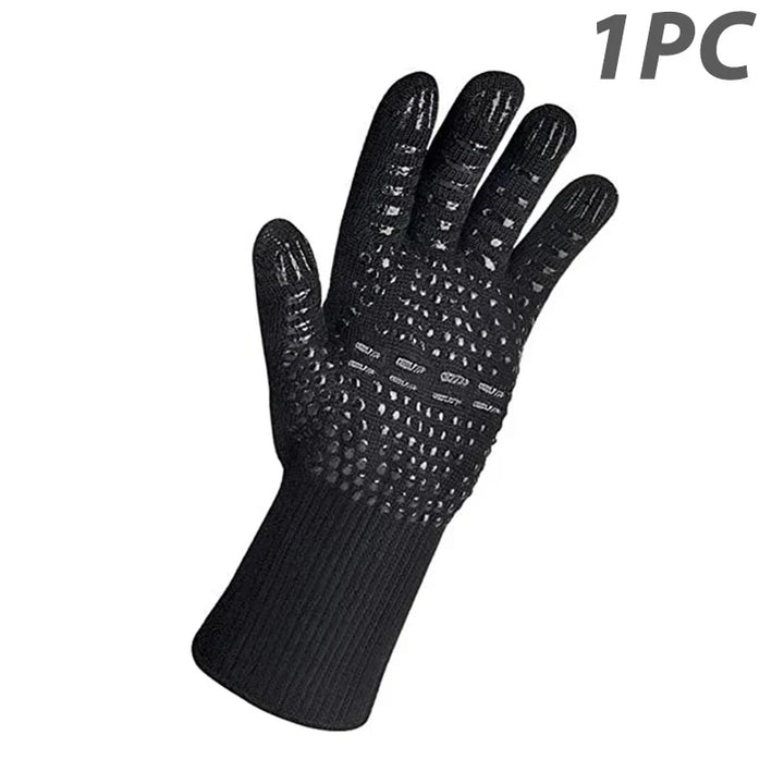 Kalsten | ThermaGrip Heat Resistant Grill Glove | Silicone & Cotton | Non-slip & fireproof up to 800 °C | For Grill, Oven & BBQ | 1 Piece