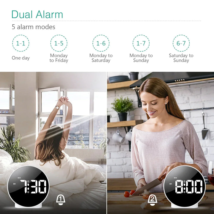 Compact LED Digital Table Clock – Modern Design with USB Connection | Kalsten