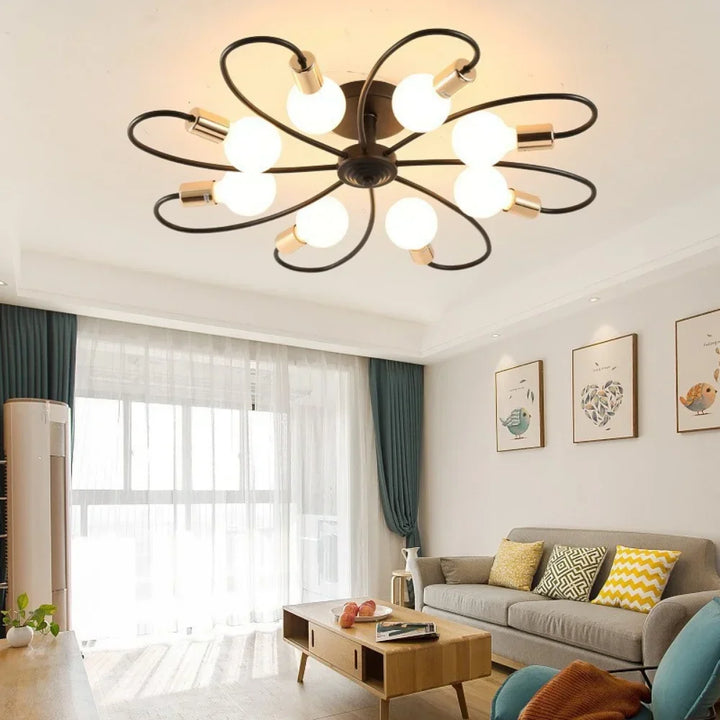 Modern LED Ceiling Lights - Industrial Iron Black/Golden Nordic Minimalist | Kalsten