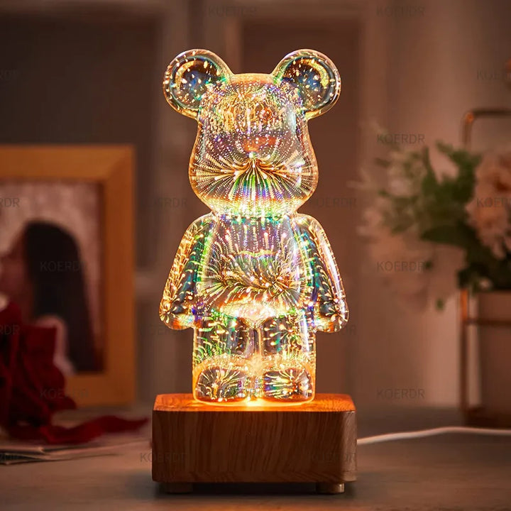 Magical 3D Fireworks Projection Mood Lamp - StarBear | Kalsten