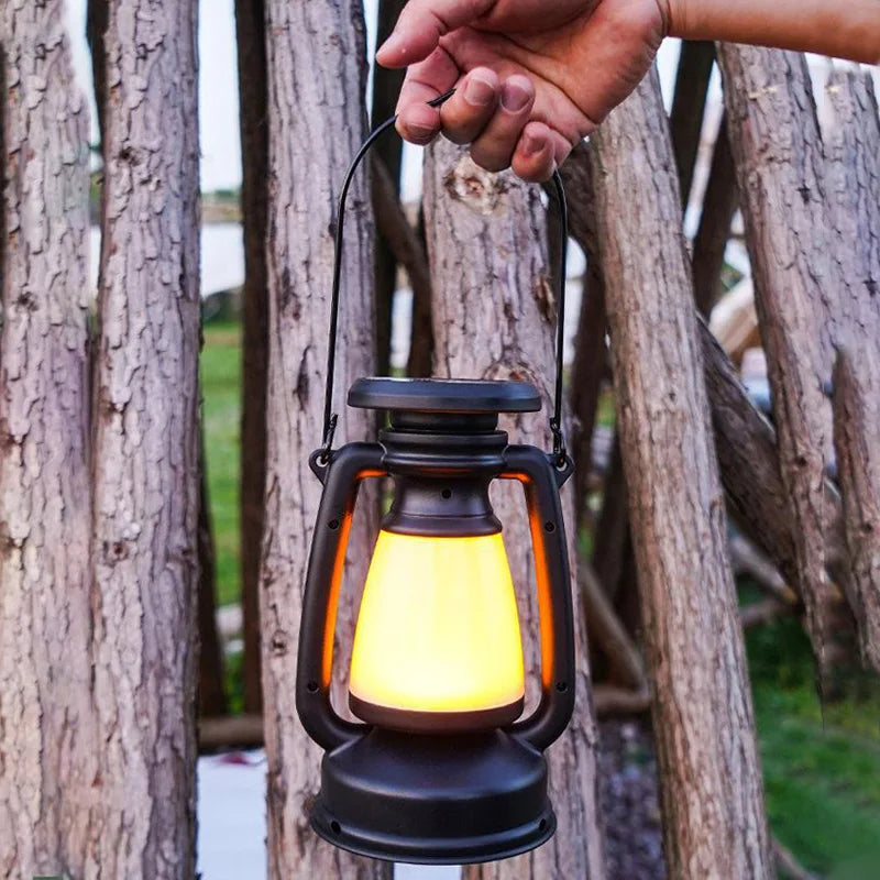 Nostalux Retro Lantern | LED Table Lamp with Remote Control | Rechargeable & Decorative | For Home, Camping & Bar | Kalsten