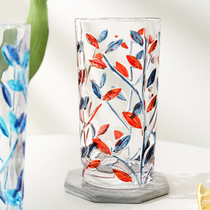 Hand-painted glass leaf cup | Kalsten