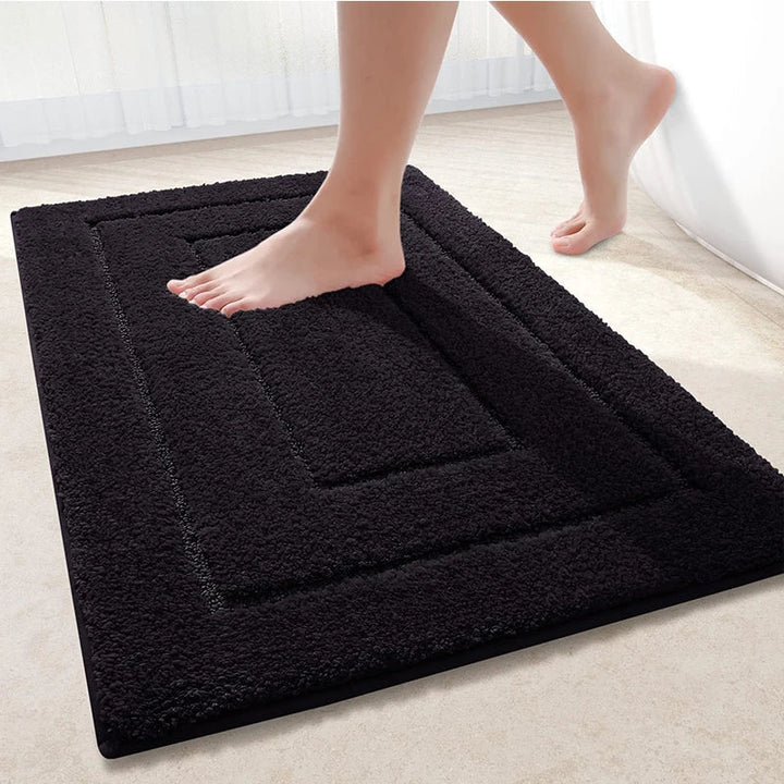 Bathroom Mat Microfiber Non-Slip – Double Layer Bath Mat | Highly Absorbent & Soft | Comfort Doormat | Kalsten