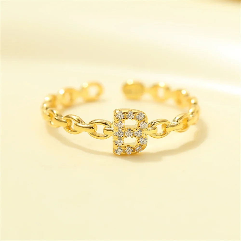 Kalsten | Dainty Diamond Letter Initial Ring