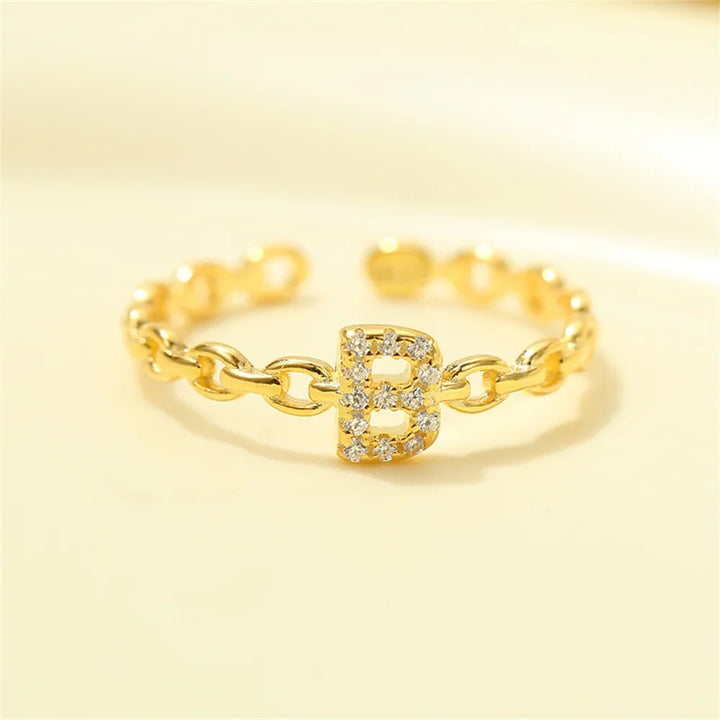 Kalsten | Dainty Diamond Letter Initial Ring
