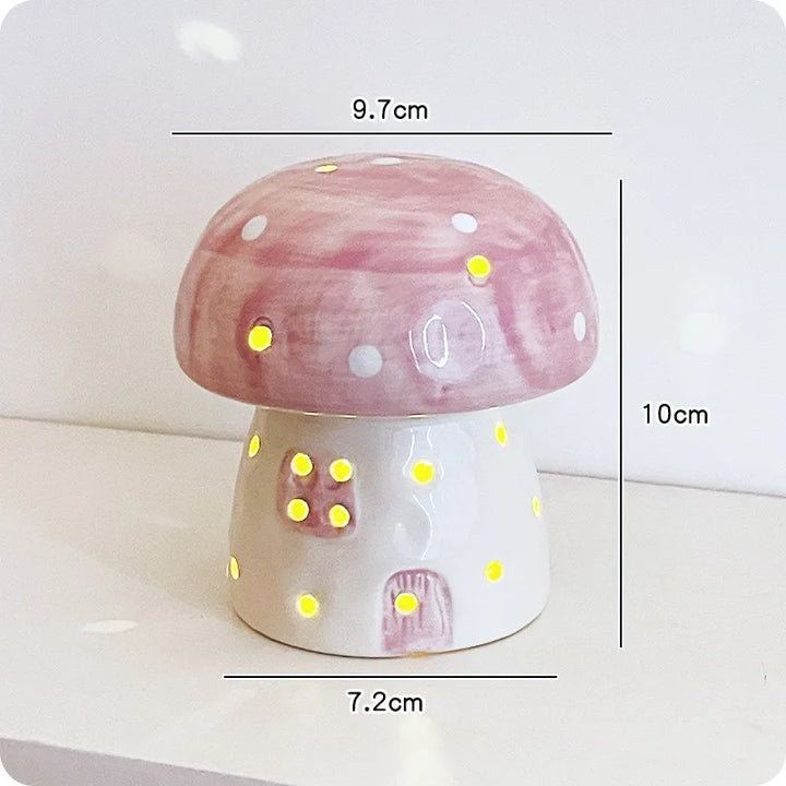 Dreamy Mushroom Shape Ceramic Bedside Lamp | Kalsten