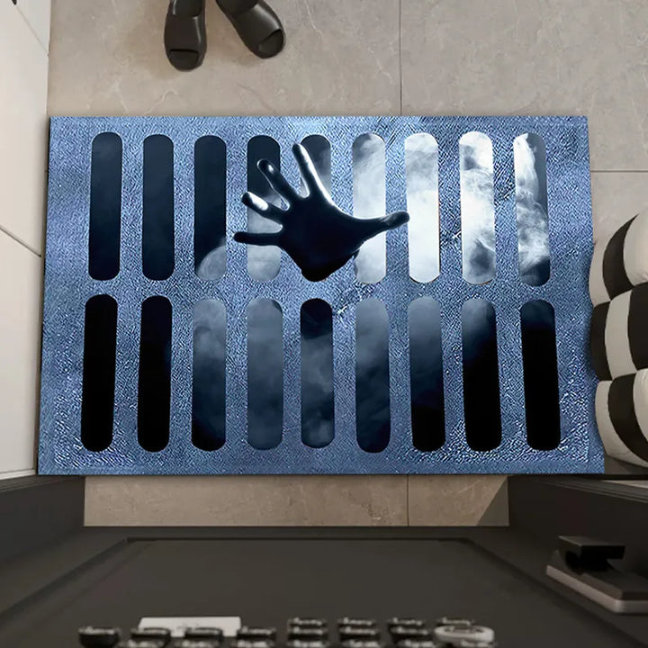 Creepy Halloween Doormat – Non-Slip Door Mat with Pumpkin and Ghost Design for the Entrance Area | Kalsten