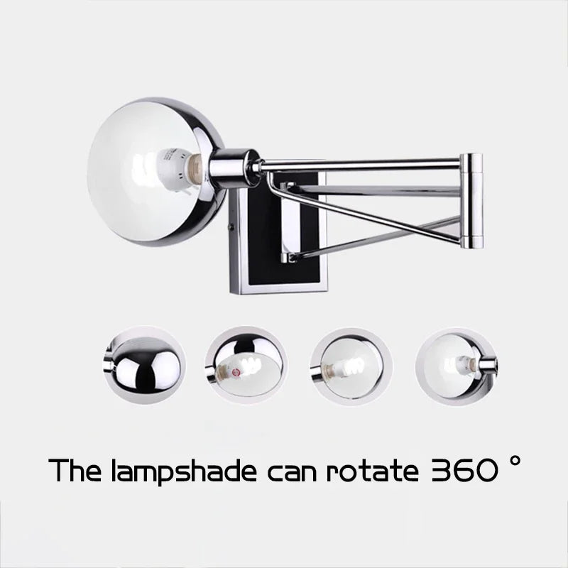 Modern Foldable LED Wall Lamp – Retractable Eye-Protective Wall Light for Bedroom, Study, Living Room, and Bathroom | Kalsten
