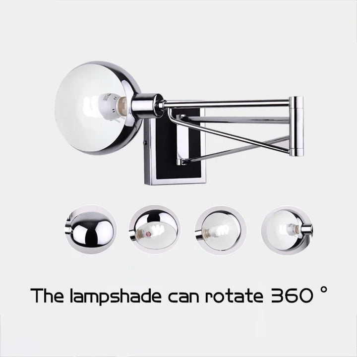 Modern Foldable LED Wall Lamp – Retractable Eye-Protective Wall Light for Bedroom, Study, Living Room, and Bathroom | Kalsten