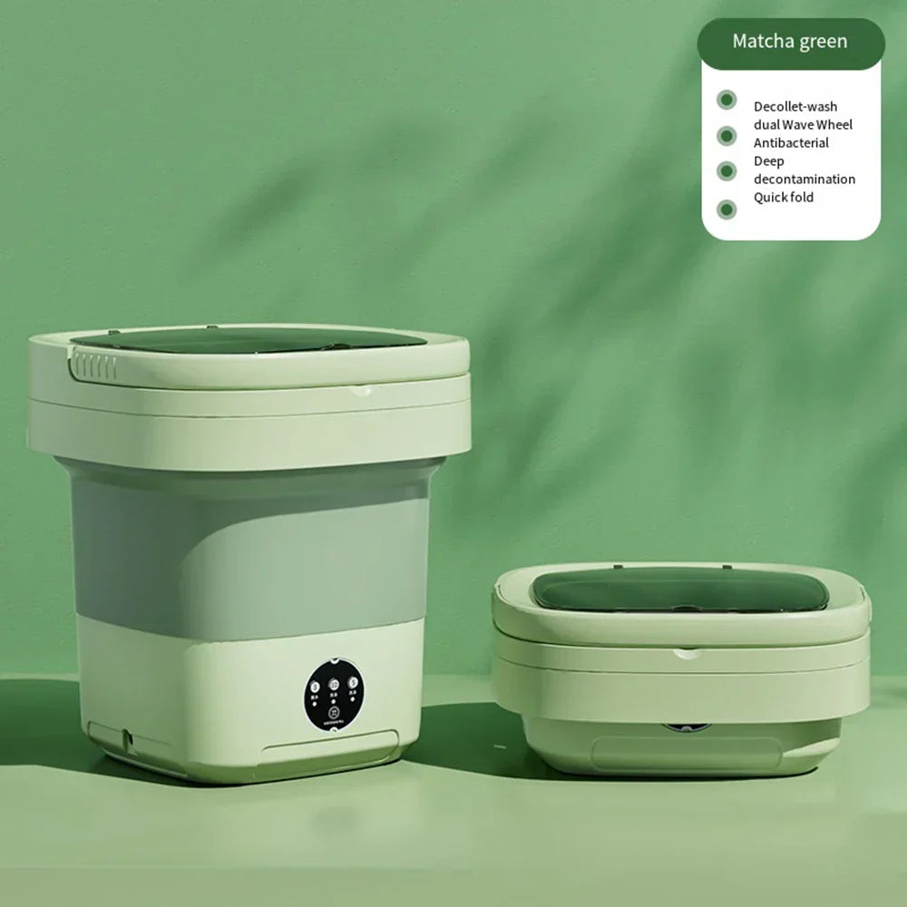 Compact Folding Ultrasonic Travel Laundry Washing Machine | Kalsten