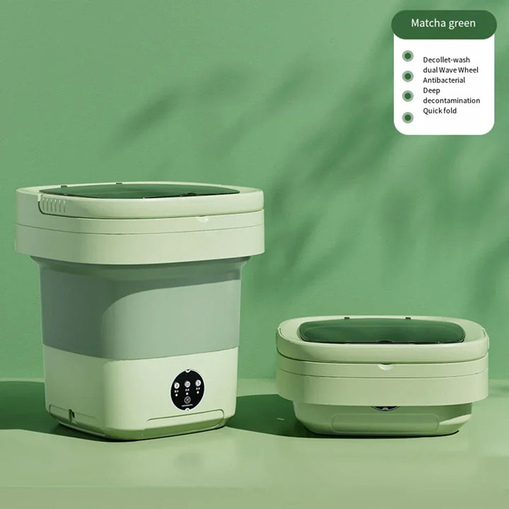 Compact Folding Ultrasonic Travel Laundry Washing Machine | Kalsten
