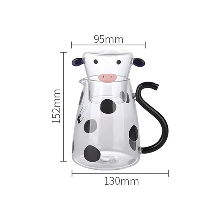 Sweet cow glass jug with cup | Kalsten