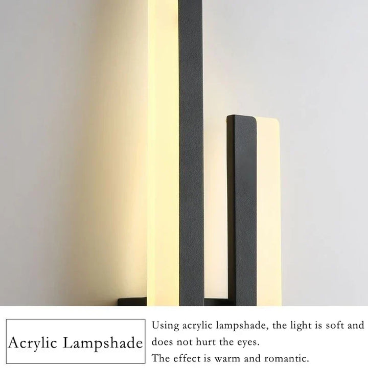 Modern LED Wall Lamp: Black/Gold Acrylic Room Decoration Light | Kalsten