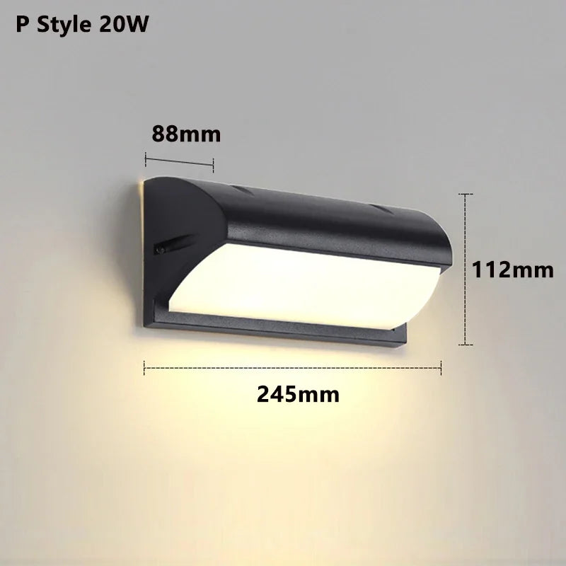LED Outdoor Waterproof Wall Light with Motion and Voice Sensors – 20W for Porch, Balcony, and Garden | Kalsten