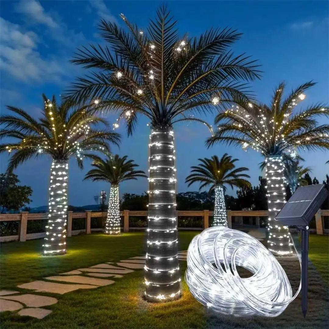 Kalsten | LumiSolar String Lights Outdoor | 7–32 m | Solar Powered & Waterproof | 8 Light Modes | Christmas, Garden & Party Lighting