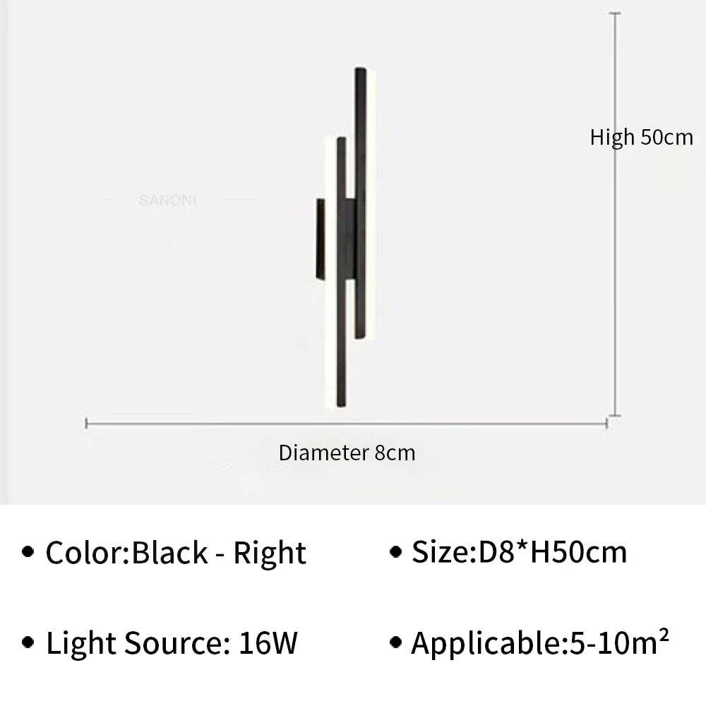 Modern LED Wall Light – Stylish Wall Sconce for Living Room, Stairs, Bedroom, and Corridor Interior Lighting | Kalsten
