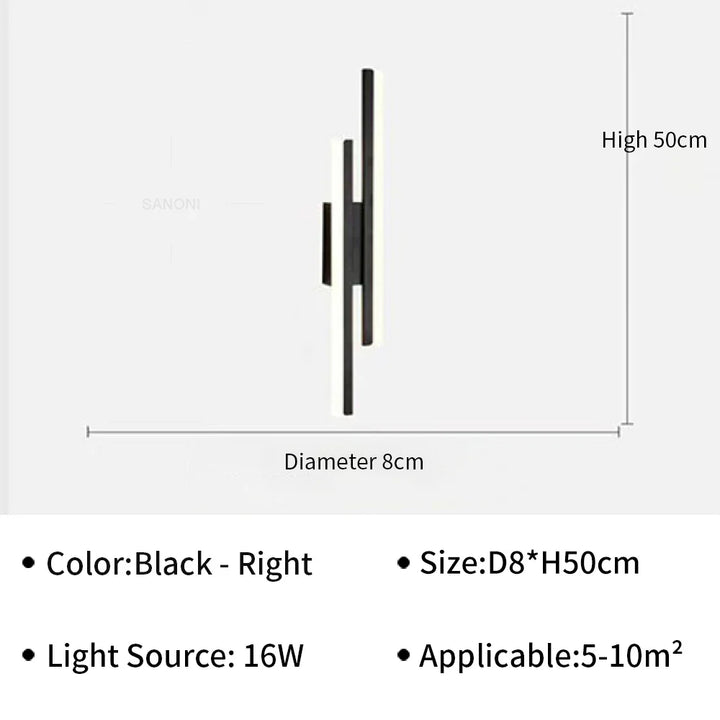 Modern LED Wall Light – Stylish Wall Sconce for Living Room, Stairs, Bedroom, and Corridor Interior Lighting | Kalsten